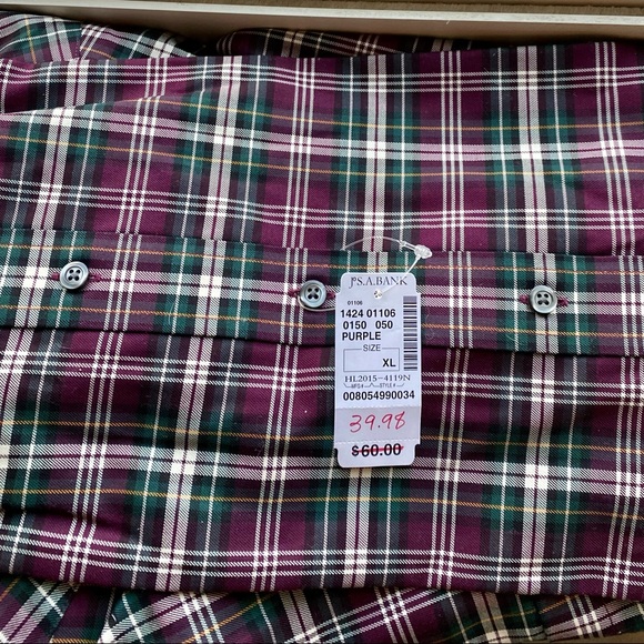 Jos. A Bank flannel shirt.  Size XL - Picture 2 of 3